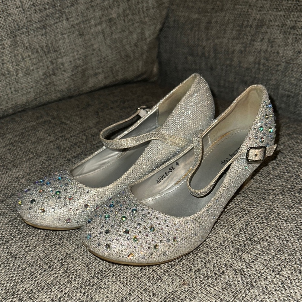 Elegant Silver Mary Jane Shoes